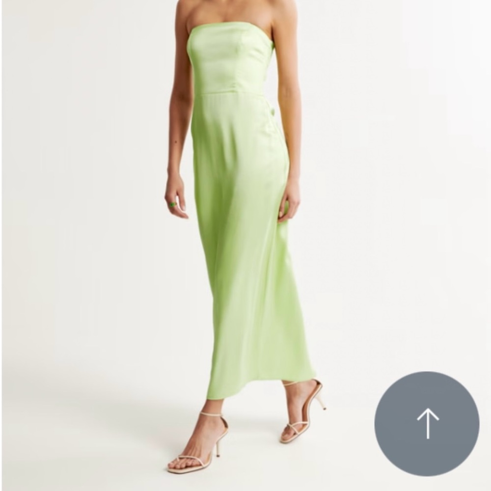 Abercrombie Lime Green Strapless Dress